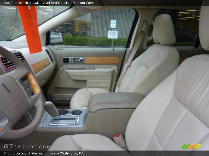 Vivid Red Metallic / Medium Camel 2007 Lincoln MKX AWD