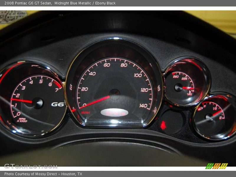 Midnight Blue Metallic / Ebony Black 2008 Pontiac G6 GT Sedan