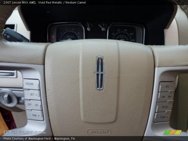 Vivid Red Metallic / Medium Camel 2007 Lincoln MKX AWD