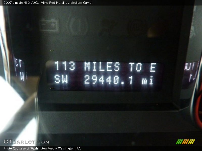 Vivid Red Metallic / Medium Camel 2007 Lincoln MKX AWD