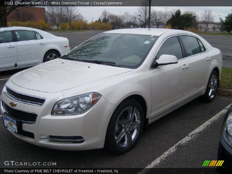 White Diamond Tricoat / Cocoa/Cashmere 2011 Chevrolet Malibu LT