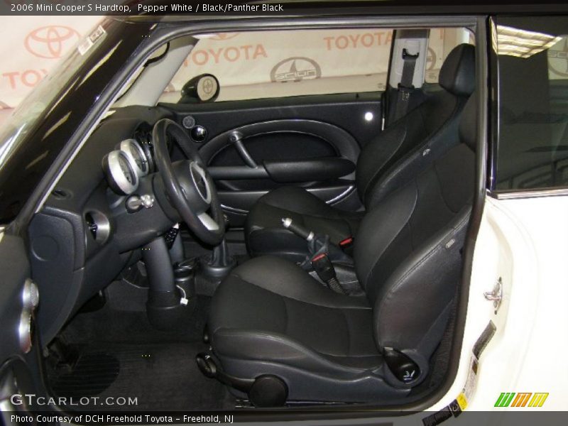 Pepper White / Black/Panther Black 2006 Mini Cooper S Hardtop