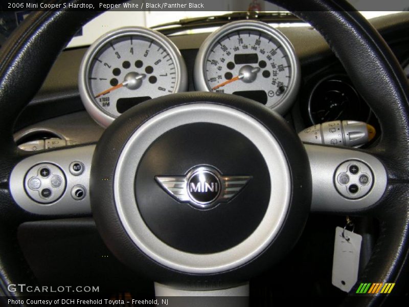 Pepper White / Black/Panther Black 2006 Mini Cooper S Hardtop