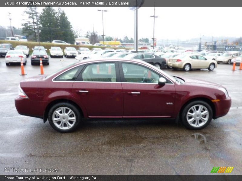 Merlot Metallic / Light Camel 2008 Mercury Sable Premier AWD Sedan