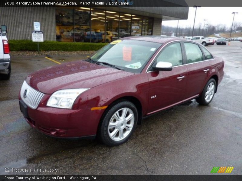 Merlot Metallic / Light Camel 2008 Mercury Sable Premier AWD Sedan