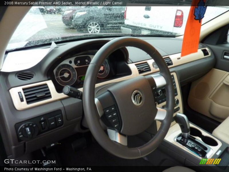 Merlot Metallic / Light Camel 2008 Mercury Sable Premier AWD Sedan