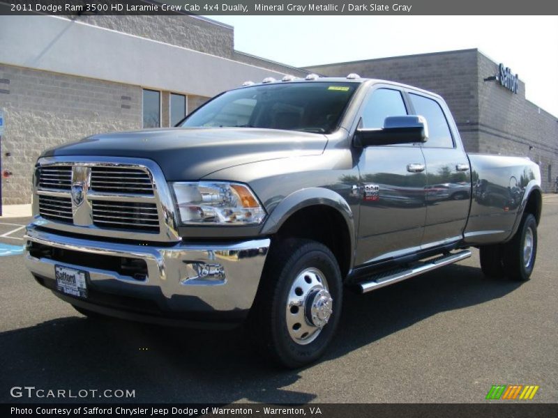 Mineral Gray Metallic / Dark Slate Gray 2011 Dodge Ram 3500 HD Laramie Crew Cab 4x4 Dually
