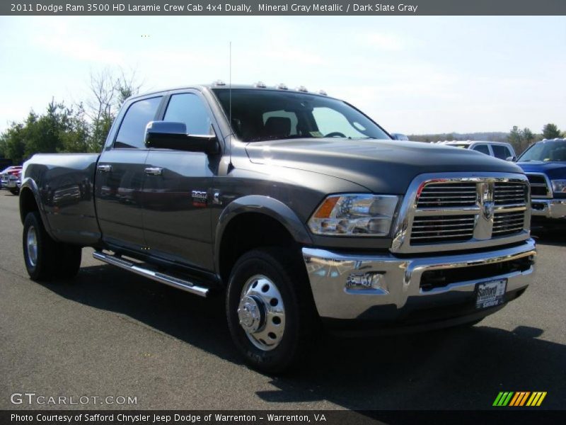 Mineral Gray Metallic / Dark Slate Gray 2011 Dodge Ram 3500 HD Laramie Crew Cab 4x4 Dually