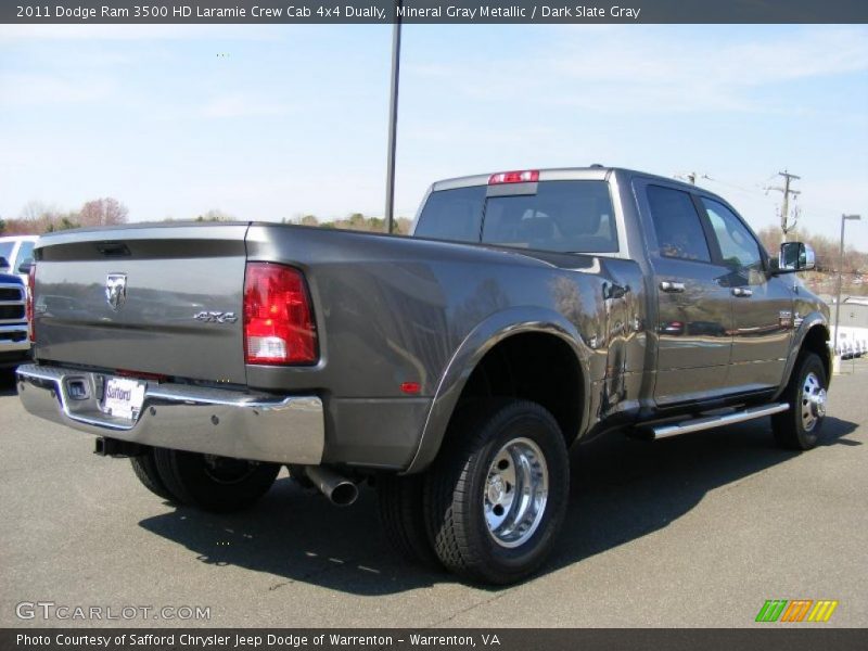 Mineral Gray Metallic / Dark Slate Gray 2011 Dodge Ram 3500 HD Laramie Crew Cab 4x4 Dually