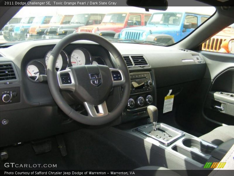 Toxic Orange Pearl / Dark Slate Gray 2011 Dodge Challenger SE