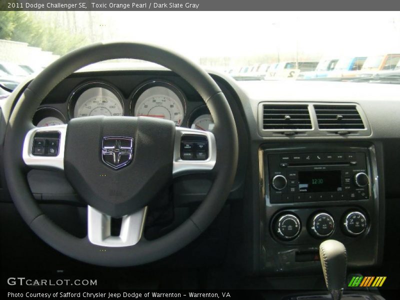 Toxic Orange Pearl / Dark Slate Gray 2011 Dodge Challenger SE