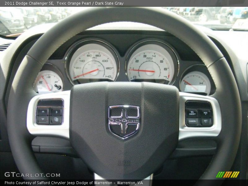 Toxic Orange Pearl / Dark Slate Gray 2011 Dodge Challenger SE