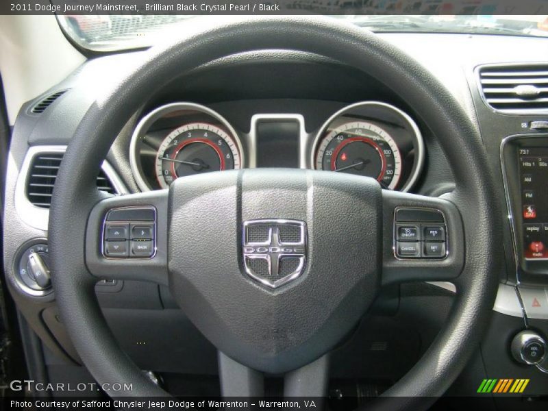 Brilliant Black Crystal Pearl / Black 2011 Dodge Journey Mainstreet