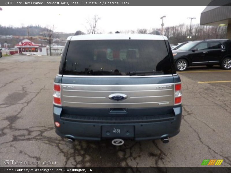 Steel Blue Metallic / Charcoal Black 2010 Ford Flex Limited EcoBoost AWD