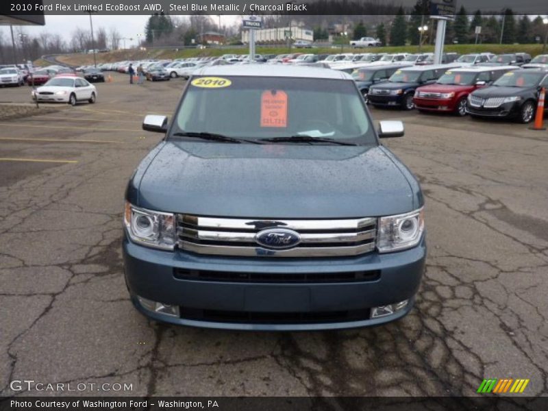 Steel Blue Metallic / Charcoal Black 2010 Ford Flex Limited EcoBoost AWD
