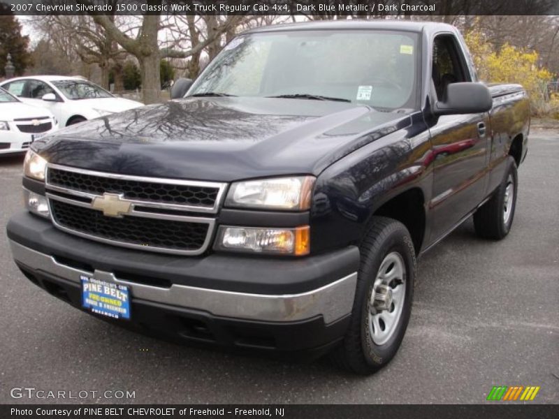 Dark Blue Metallic / Dark Charcoal 2007 Chevrolet Silverado 1500 Classic Work Truck Regular Cab 4x4