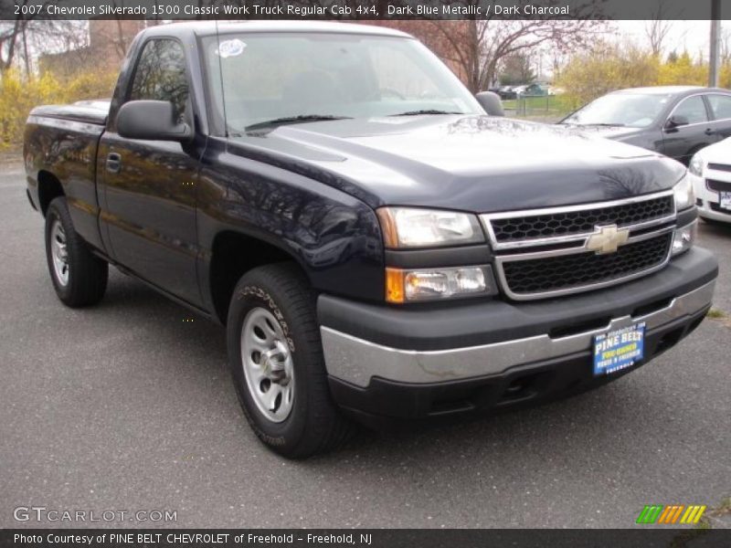 Dark Blue Metallic / Dark Charcoal 2007 Chevrolet Silverado 1500 Classic Work Truck Regular Cab 4x4