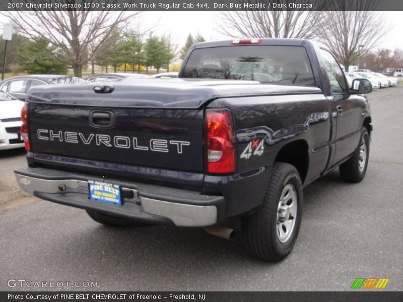 Dark Blue Metallic / Dark Charcoal 2007 Chevrolet Silverado 1500 Classic Work Truck Regular Cab 4x4