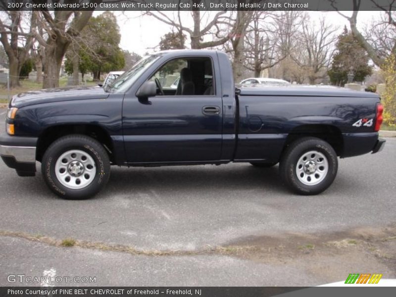 Dark Blue Metallic / Dark Charcoal 2007 Chevrolet Silverado 1500 Classic Work Truck Regular Cab 4x4