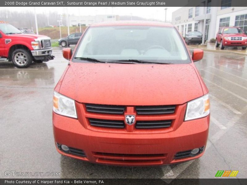 Sunburst Orange Pearl / Medium Slate Gray/Light Shale 2008 Dodge Grand Caravan SXT