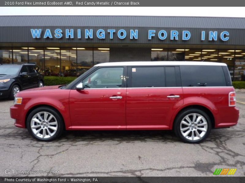 Red Candy Metallic / Charcoal Black 2010 Ford Flex Limited EcoBoost AWD