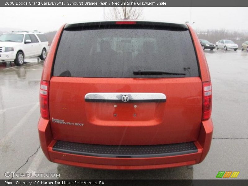 Sunburst Orange Pearl / Medium Slate Gray/Light Shale 2008 Dodge Grand Caravan SXT