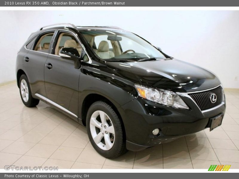 Obsidian Black / Parchment/Brown Walnut 2010 Lexus RX 350 AWD