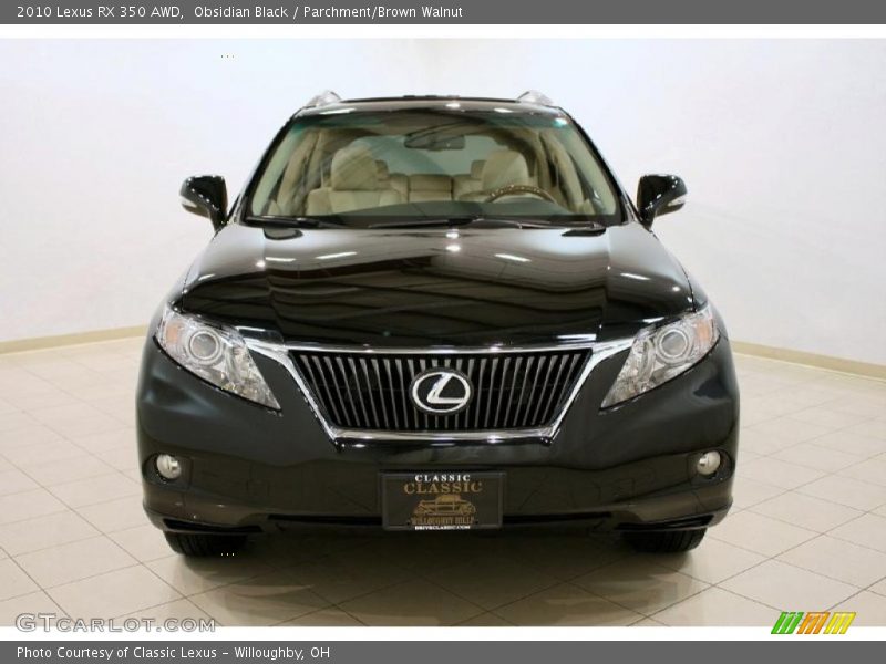Obsidian Black / Parchment/Brown Walnut 2010 Lexus RX 350 AWD
