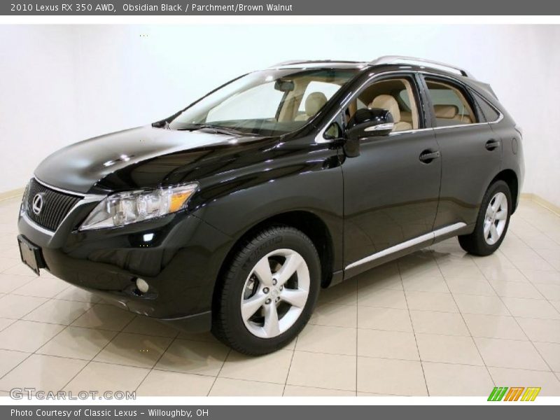 Obsidian Black / Parchment/Brown Walnut 2010 Lexus RX 350 AWD