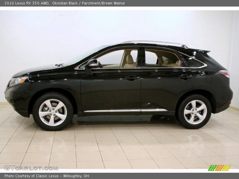 Obsidian Black / Parchment/Brown Walnut 2010 Lexus RX 350 AWD