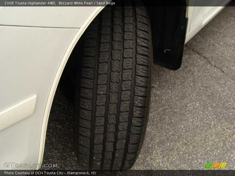 Blizzard White Pearl / Sand Beige 2008 Toyota Highlander 4WD