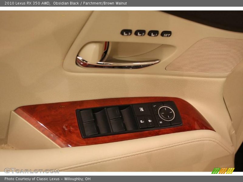 Obsidian Black / Parchment/Brown Walnut 2010 Lexus RX 350 AWD