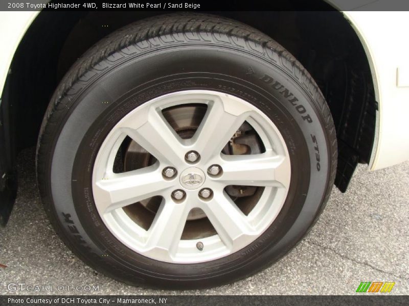 Blizzard White Pearl / Sand Beige 2008 Toyota Highlander 4WD