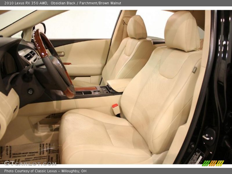 Obsidian Black / Parchment/Brown Walnut 2010 Lexus RX 350 AWD