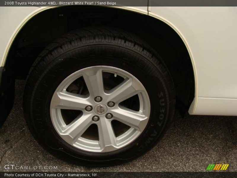 Blizzard White Pearl / Sand Beige 2008 Toyota Highlander 4WD
