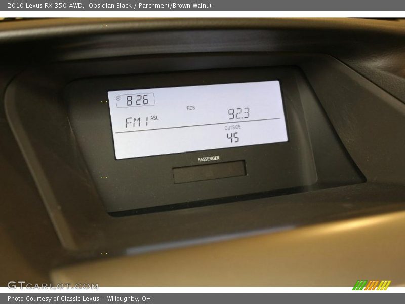 Obsidian Black / Parchment/Brown Walnut 2010 Lexus RX 350 AWD