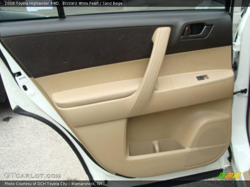 Blizzard White Pearl / Sand Beige 2008 Toyota Highlander 4WD