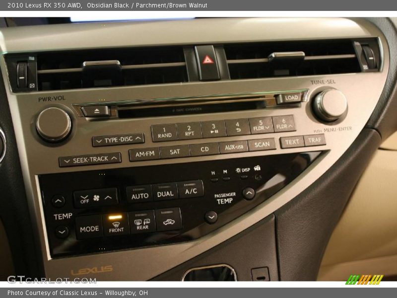 Obsidian Black / Parchment/Brown Walnut 2010 Lexus RX 350 AWD