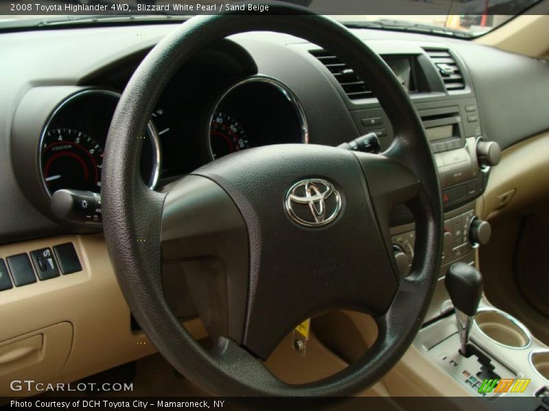 Blizzard White Pearl / Sand Beige 2008 Toyota Highlander 4WD