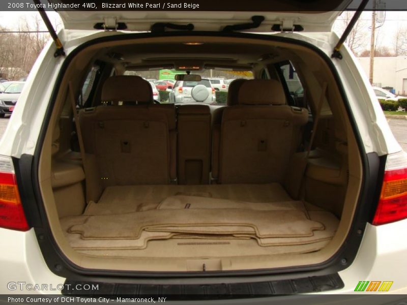 Blizzard White Pearl / Sand Beige 2008 Toyota Highlander 4WD