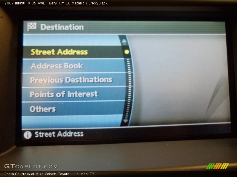 Beryllium 16 Metallic / Brick/Black 2007 Infiniti FX 35 AWD