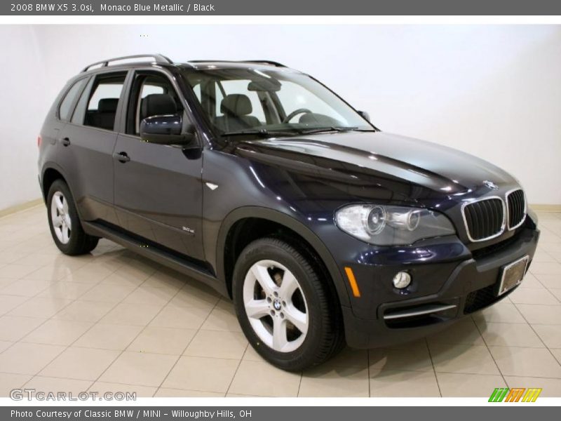 Monaco Blue Metallic / Black 2008 BMW X5 3.0si
