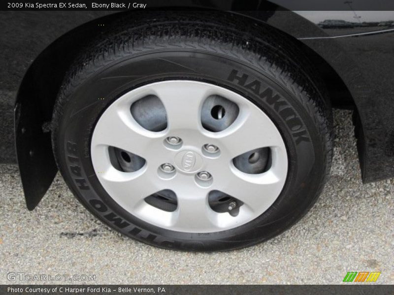 Ebony Black / Gray 2009 Kia Spectra EX Sedan