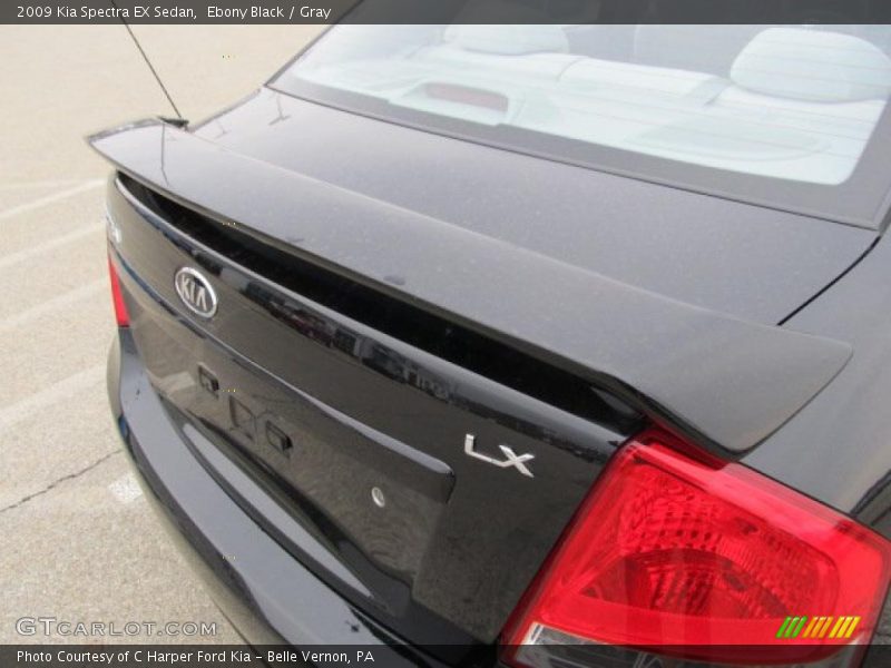 Ebony Black / Gray 2009 Kia Spectra EX Sedan