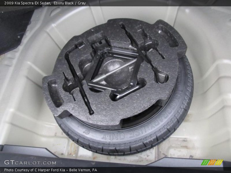Ebony Black / Gray 2009 Kia Spectra EX Sedan