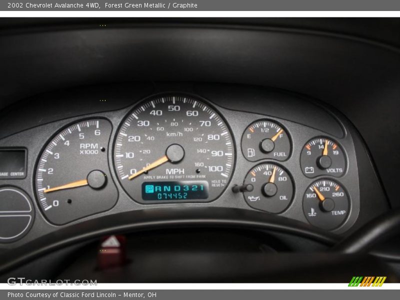 Forest Green Metallic / Graphite 2002 Chevrolet Avalanche 4WD