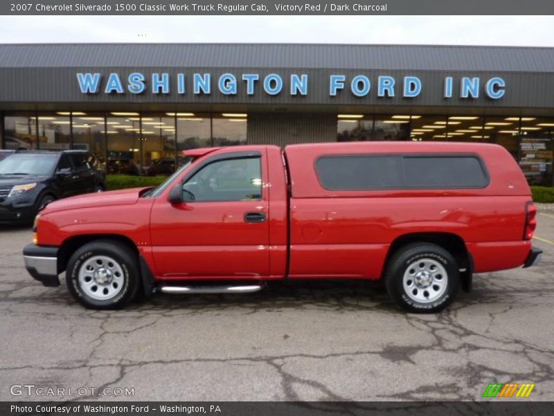 Victory Red / Dark Charcoal 2007 Chevrolet Silverado 1500 Classic Work Truck Regular Cab