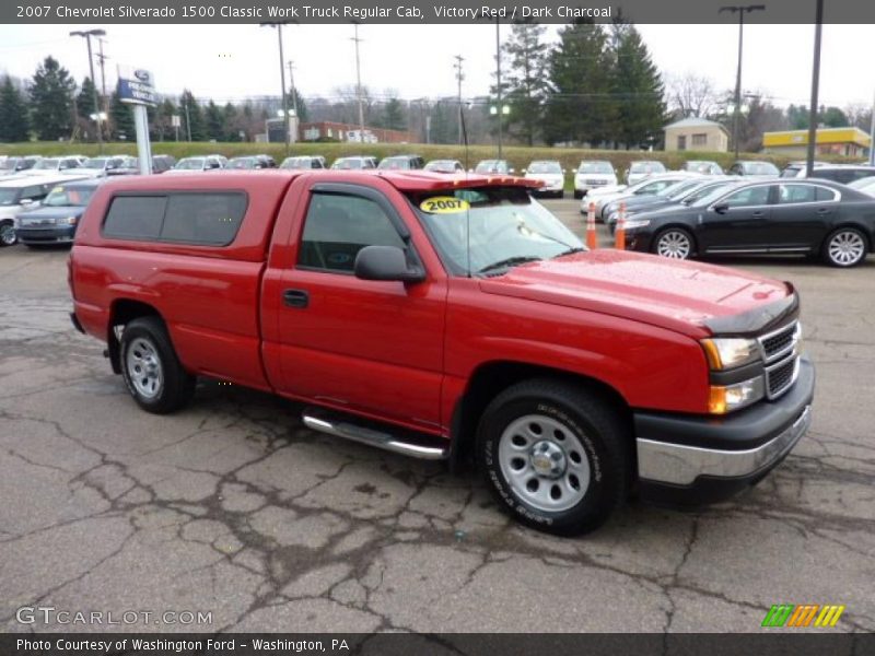 Victory Red / Dark Charcoal 2007 Chevrolet Silverado 1500 Classic Work Truck Regular Cab