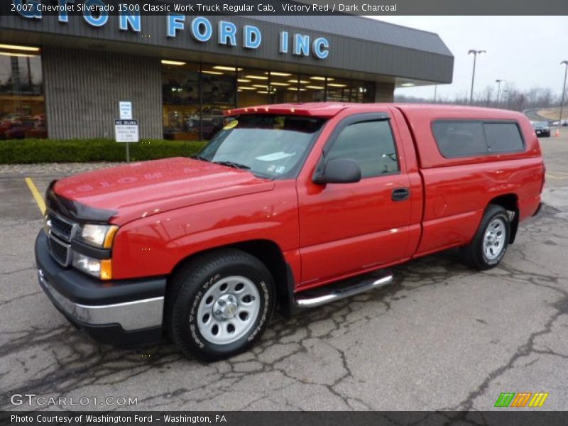 Victory Red / Dark Charcoal 2007 Chevrolet Silverado 1500 Classic Work Truck Regular Cab
