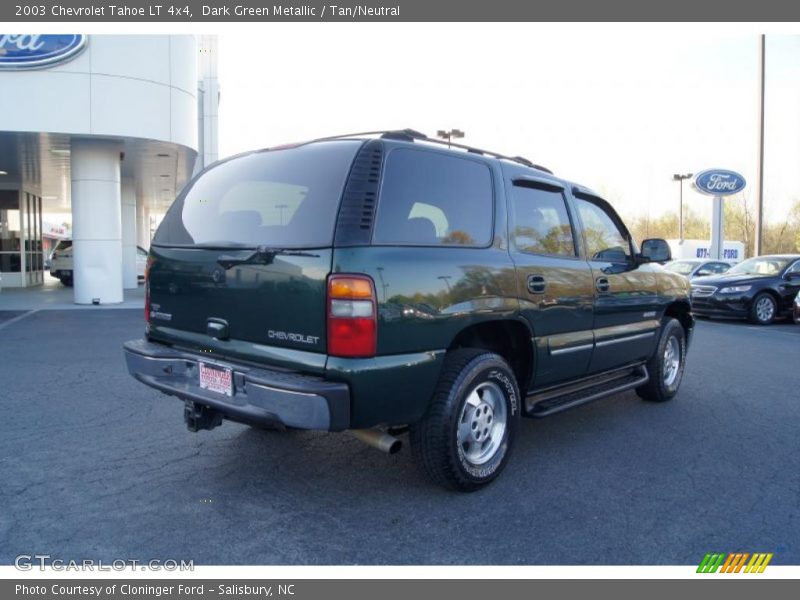 Dark Green Metallic / Tan/Neutral 2003 Chevrolet Tahoe LT 4x4